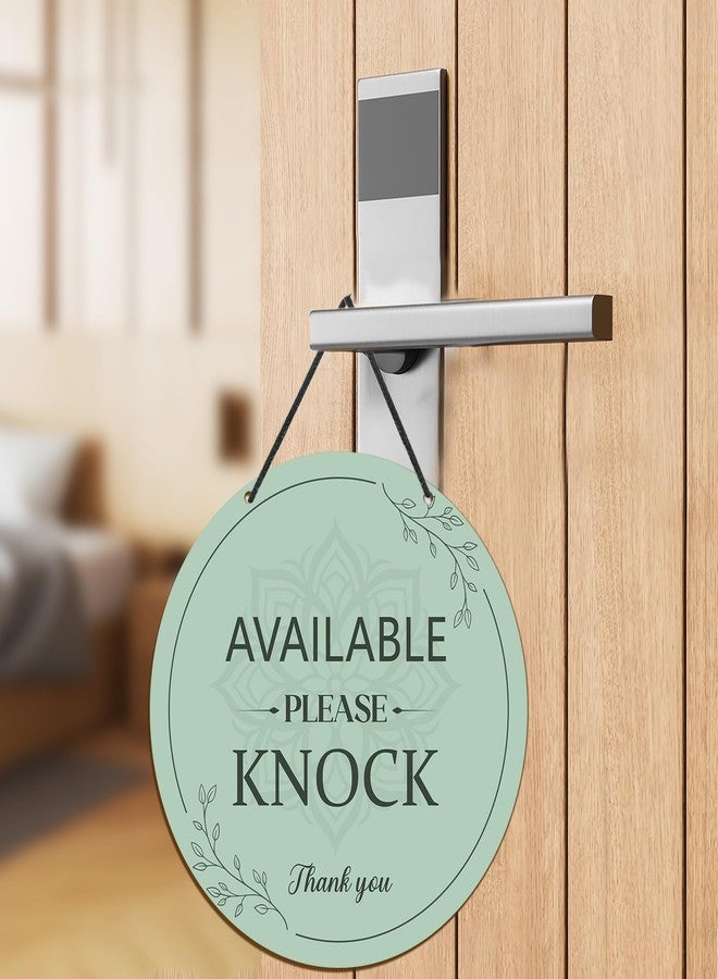 Shejdgart Do Not Disturb Door Hanger Sign - Green Available Please Knock Door Signs Front Doors Hanger PVC Hanging Plaque for Office Home Business Session Treatment Office Clinic Meeting Decor - Image 4